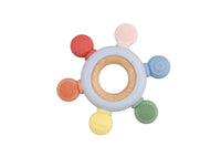 Silicone & Wood Teether Ring Blue - Koala dream