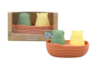 Silicone Bath Boat & Animal Squirter Green & Yellow 2 Pack Koala Dream - Eleganter