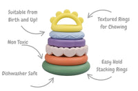 Silicone Rainbow Stacker 6pc Teether Set - Koala Dream