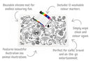 Reusable Silicone Drawing Mat Australian Animals - Eleganter
