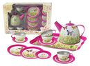 Tin Tea Set Butterfly Design