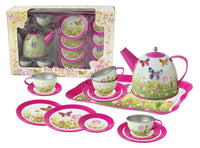 Tin Tea Set Butterfly Design