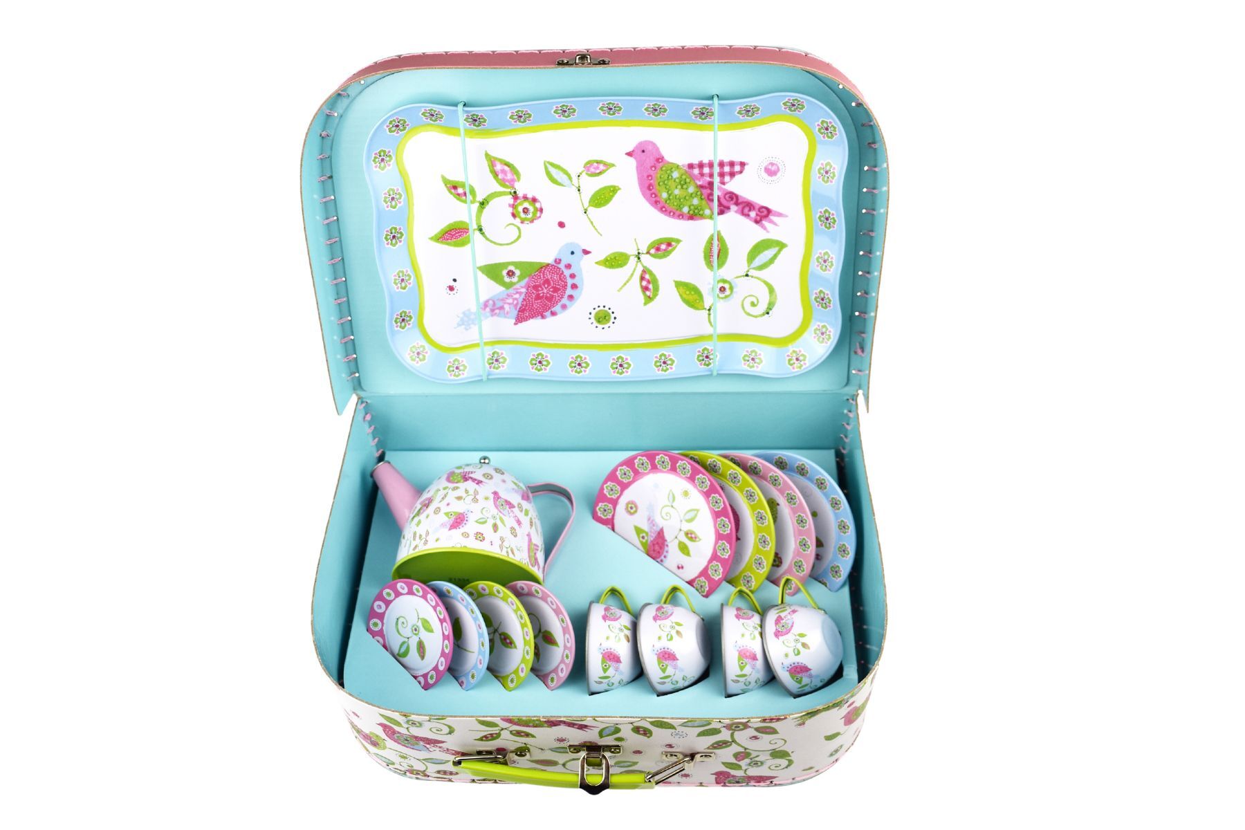 Tin Tea Set Bird - Champion