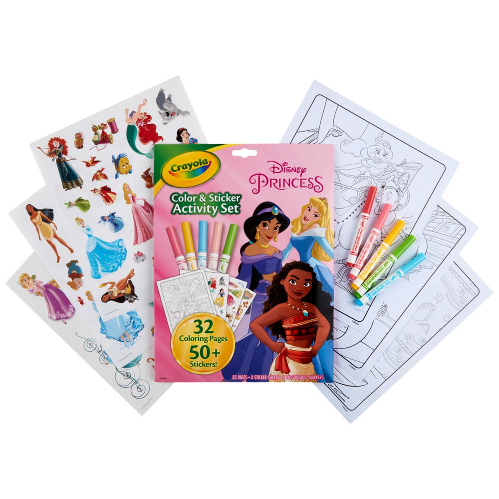 Crayola Colour & Sticker Activity Set Princess - All Brands Toys
