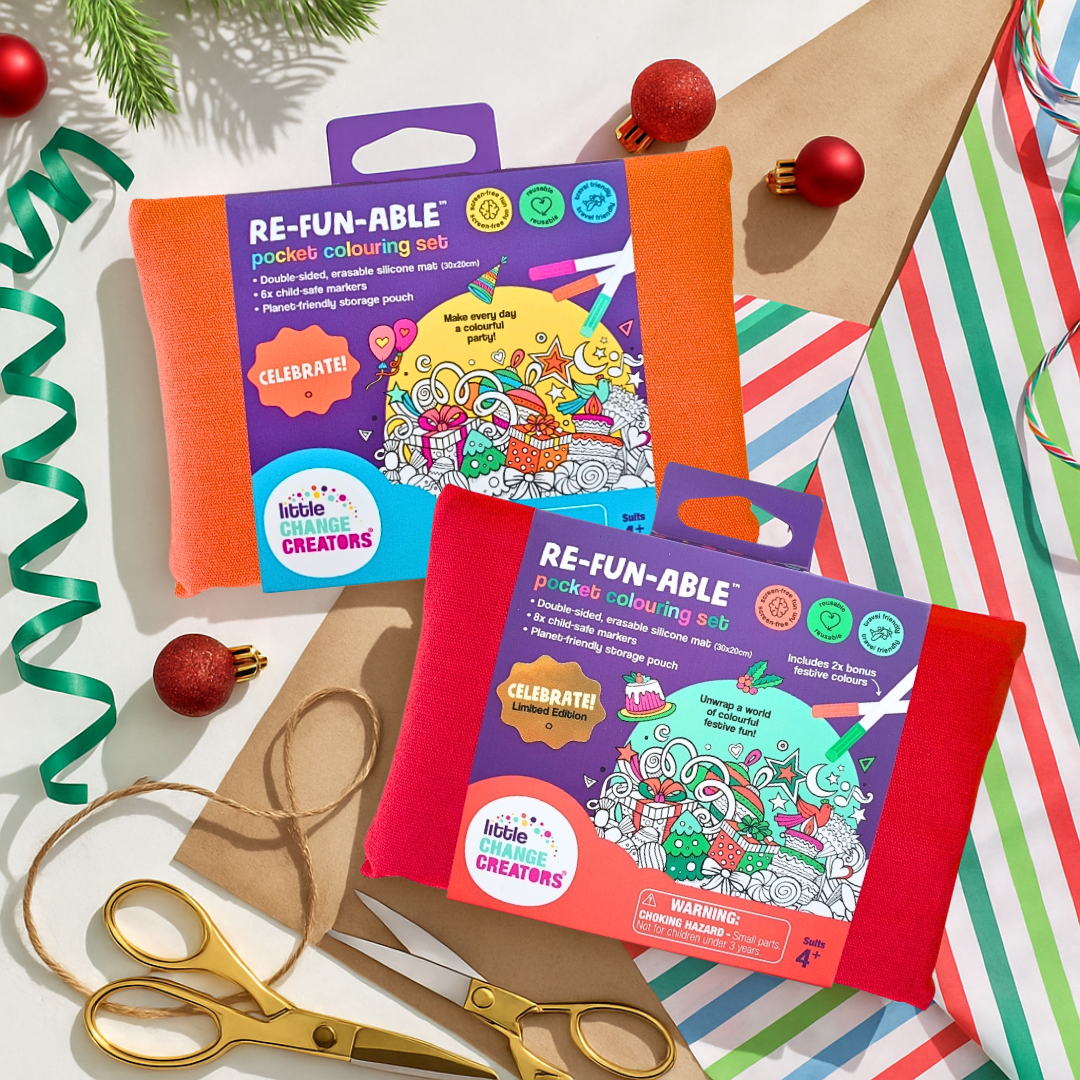 Re-fun-able Pocket Colouring Set Celebrate - Little Change Creators