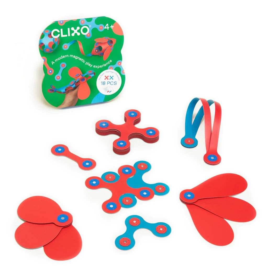 Itsy Pack 18pcs Flamingo/Turquoise - Clixo
