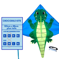 Single Line Crocodile Kite - High as a Kite