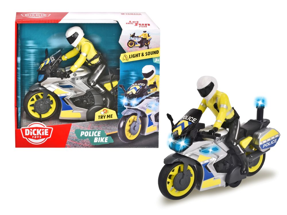 Police Bike w/ lights & sirens push to go Dickie Toys - Rainbow Pacific