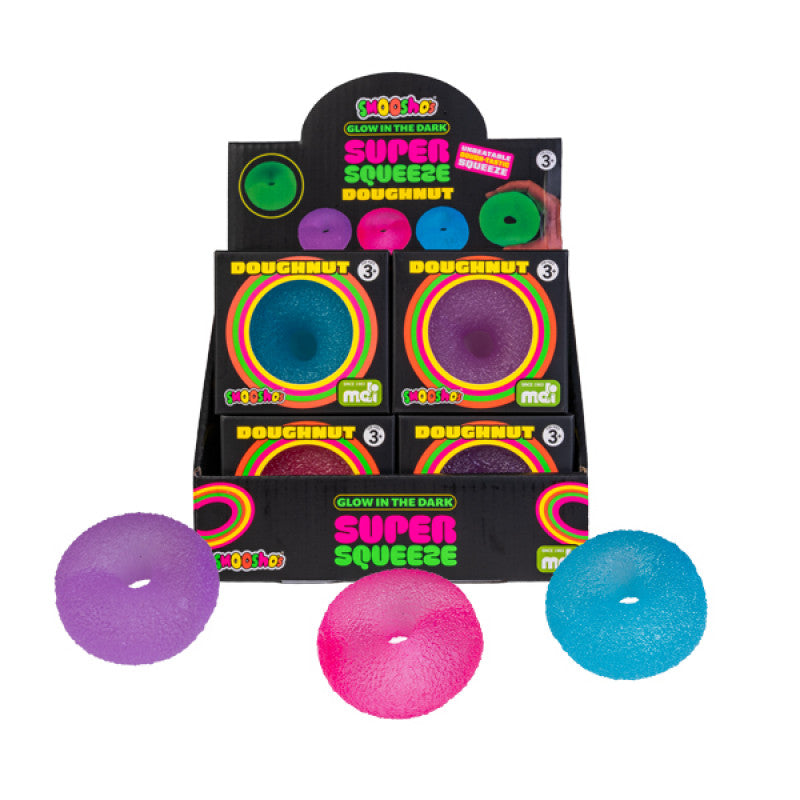 Super Squeeze Doughnut Glow in the Dark Smooshos - MDI Aus