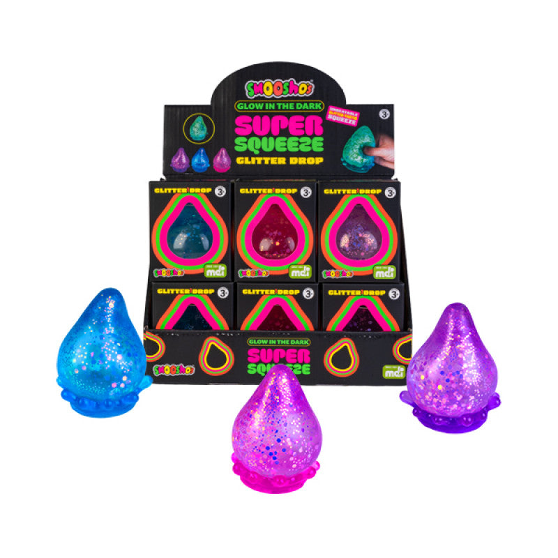 Super Squeeze Sparkle Drop Glow in the Dark Smooshos - MDI Aus