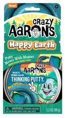 Crazy Aarons Thinking Putty 4 inch tin Happy Earth - Jazwares