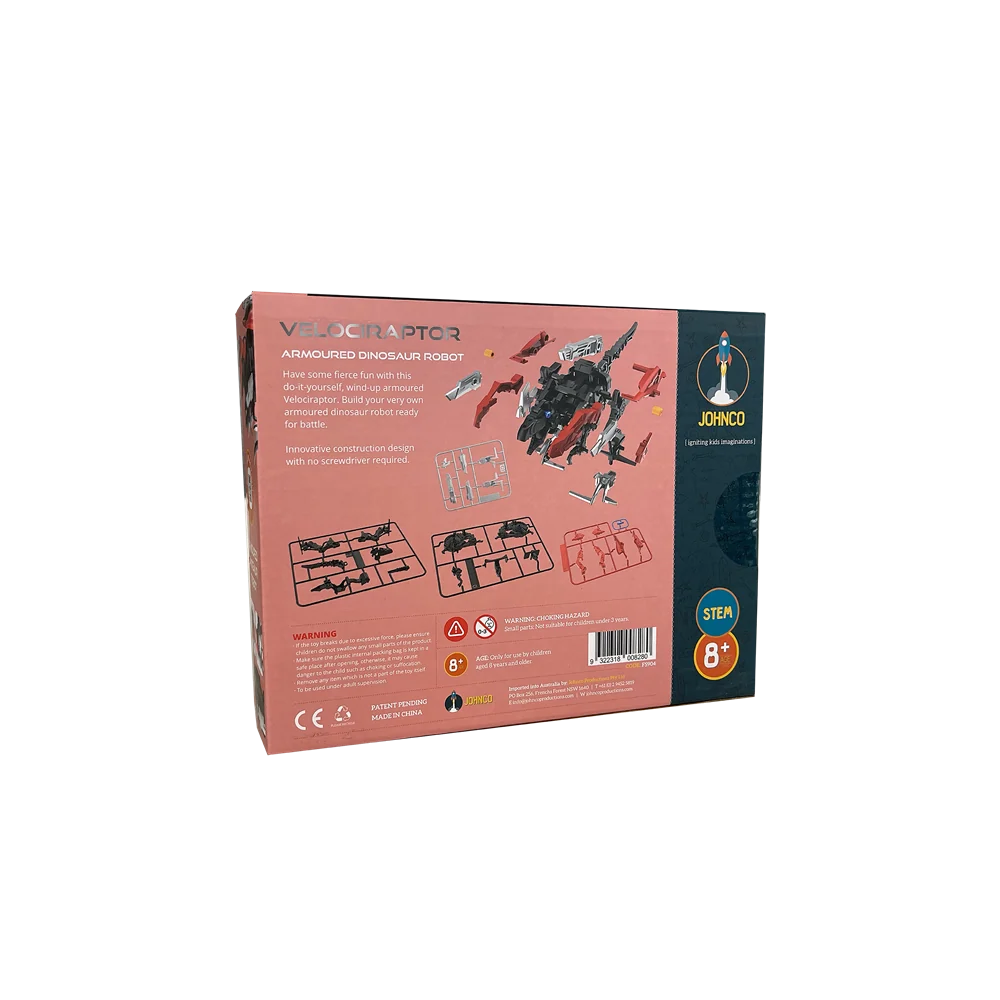 Armoured Dinosaur small Robot Velociraptor - Johnco