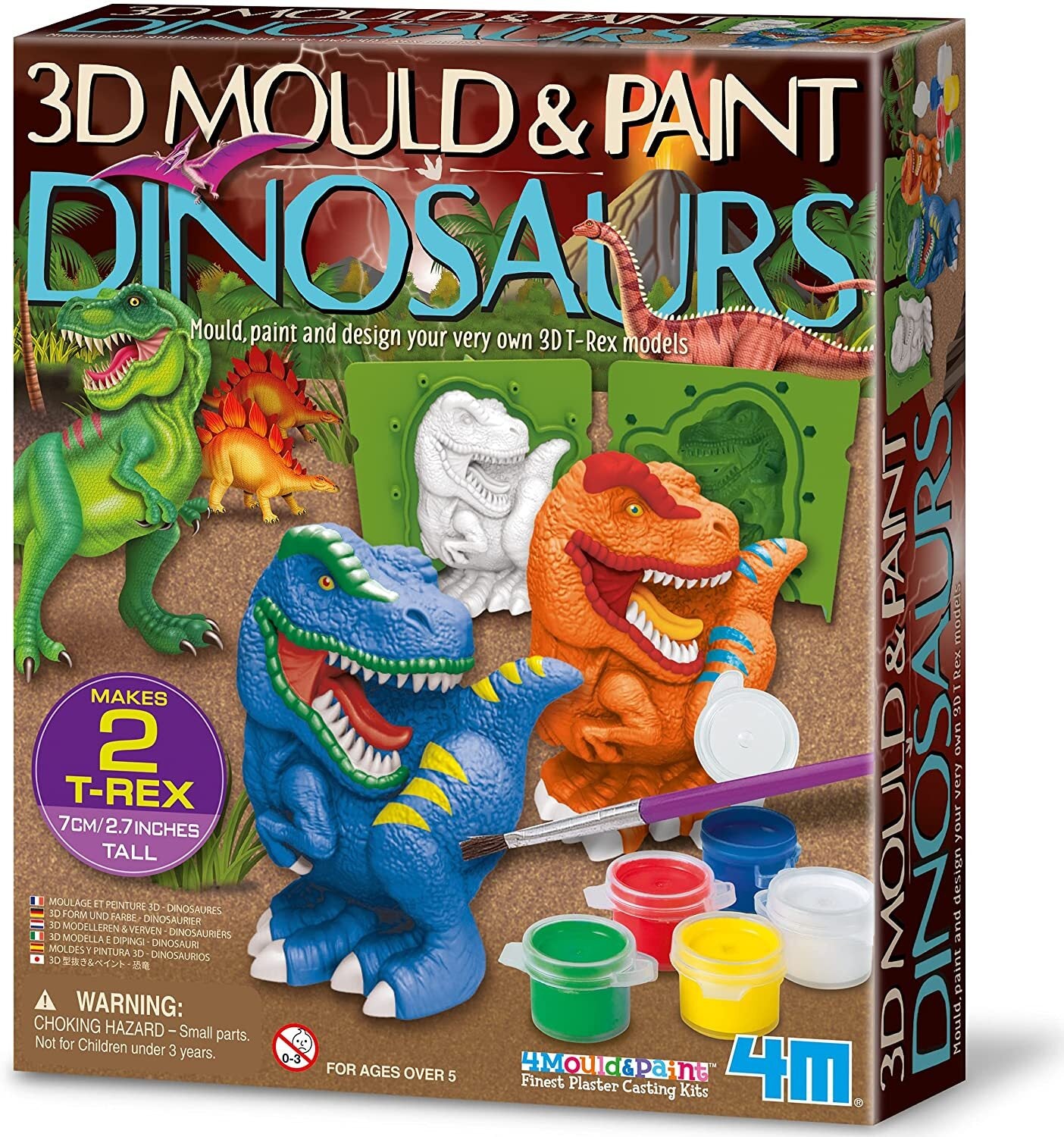 4m-mould & Paint 3d Dinosaurs