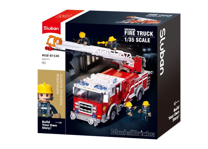 Fire Truck Scale 1/35 185 Pcs Sluban - Belta Brands