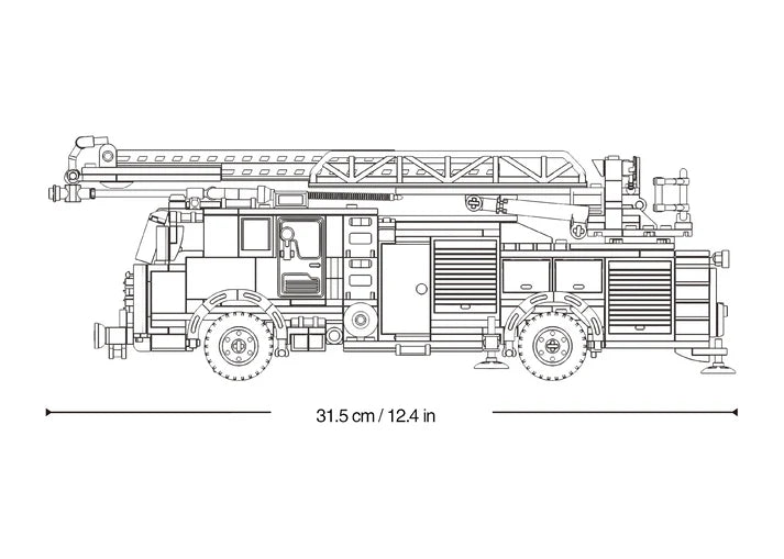 Fire Truck Scale 1/35 185 Pcs Sluban - Belta Brands