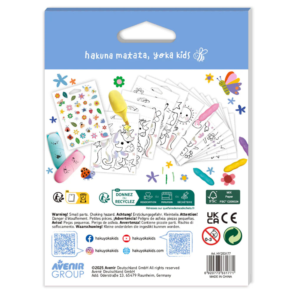 Haku Yoka Mini Colouring Book Unicorn - Johnco