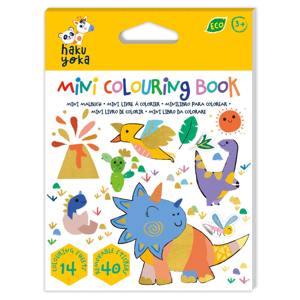 Haku Yoka Mini Colouring Book Dino - Johnco