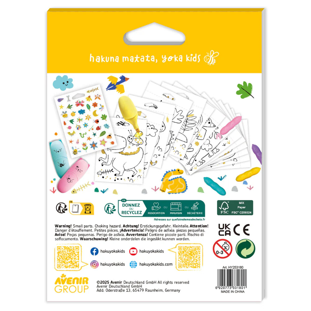 Haku Yoka Mini Colouring Book Dino - Johnco