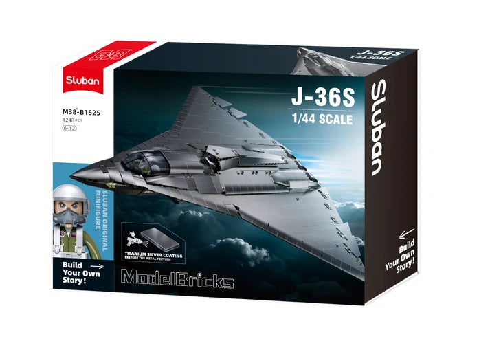J36S Fighter Jet Scale 1:44 1248 Pcs Sluban - Belta Brands