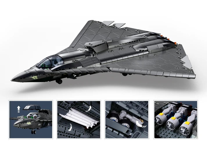 J36S Fighter Jet Scale 1:44 1248 Pcs Sluban - Belta Brands