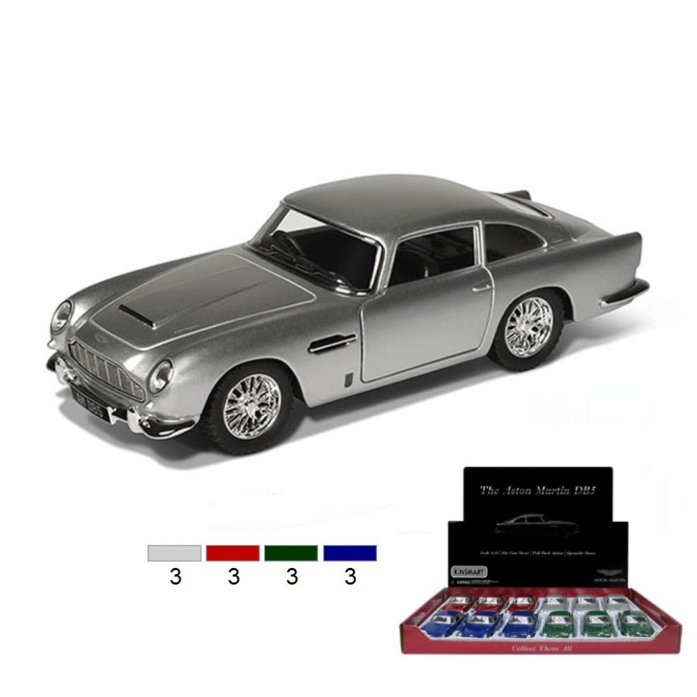 5" 1:38 Die-cast 1963 Aston Martin DB5 asstd Colours - Kinsmart