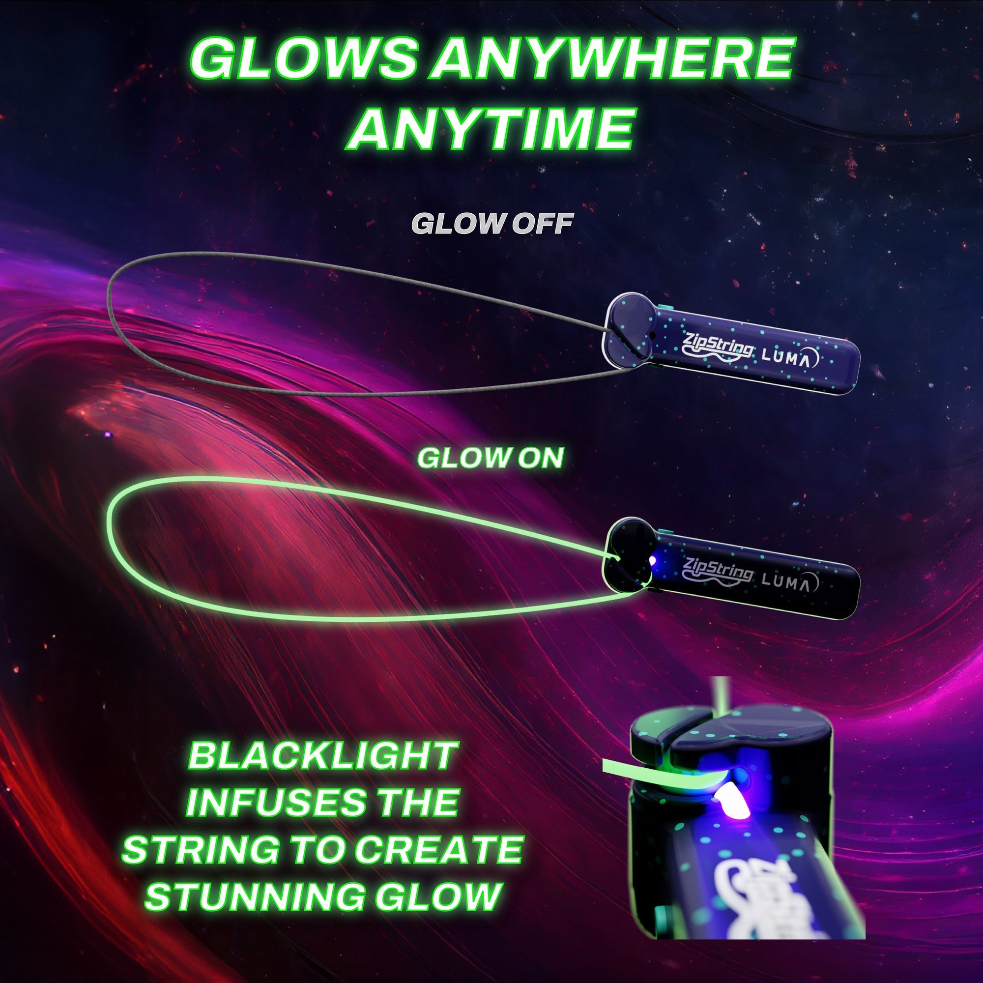 Zipstring LUMA Glow in the Dark - PMG