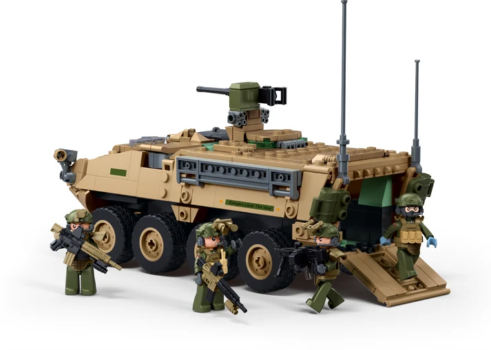 M112-S Stryker (1 Kit 3 Builds) Scale 1:35 751 Pcs Sluban - Belta Brands