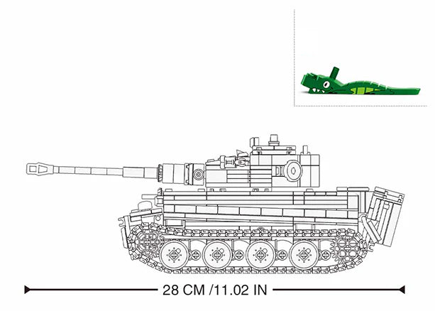 Powerbricks - RC Panzerkampfwagen TIGER Tank 814pcs Sluban - Belta Brands