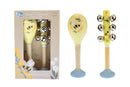 Buzzy Days Bee Aussie Floral Maraca & Bellstick Set - Eleganter