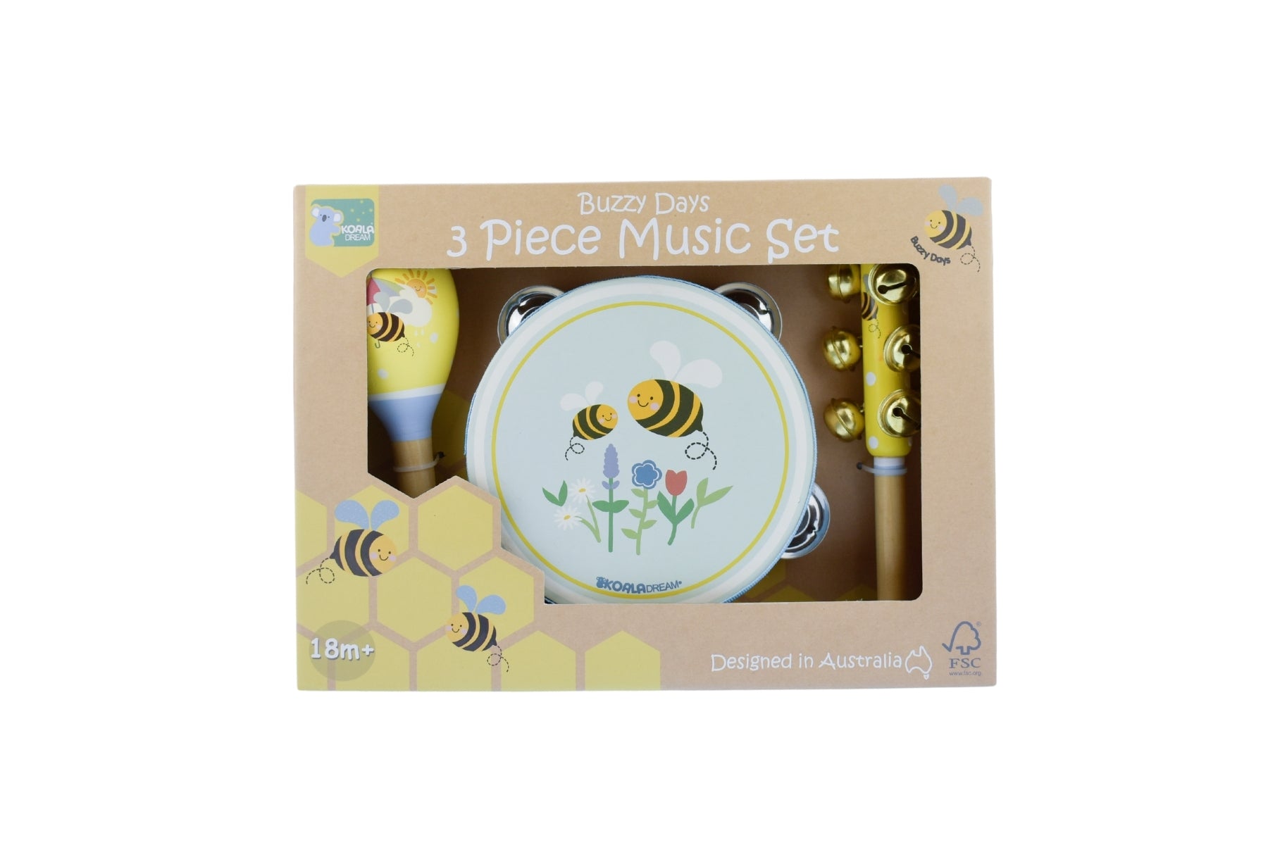 3pc Musical Set Buzzy Days Bee - Koala Dream