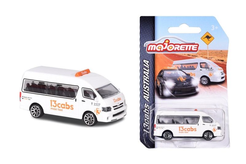 Toyota Hiace MAXI Van 13CABS White Majorette - Rainbow Pacific