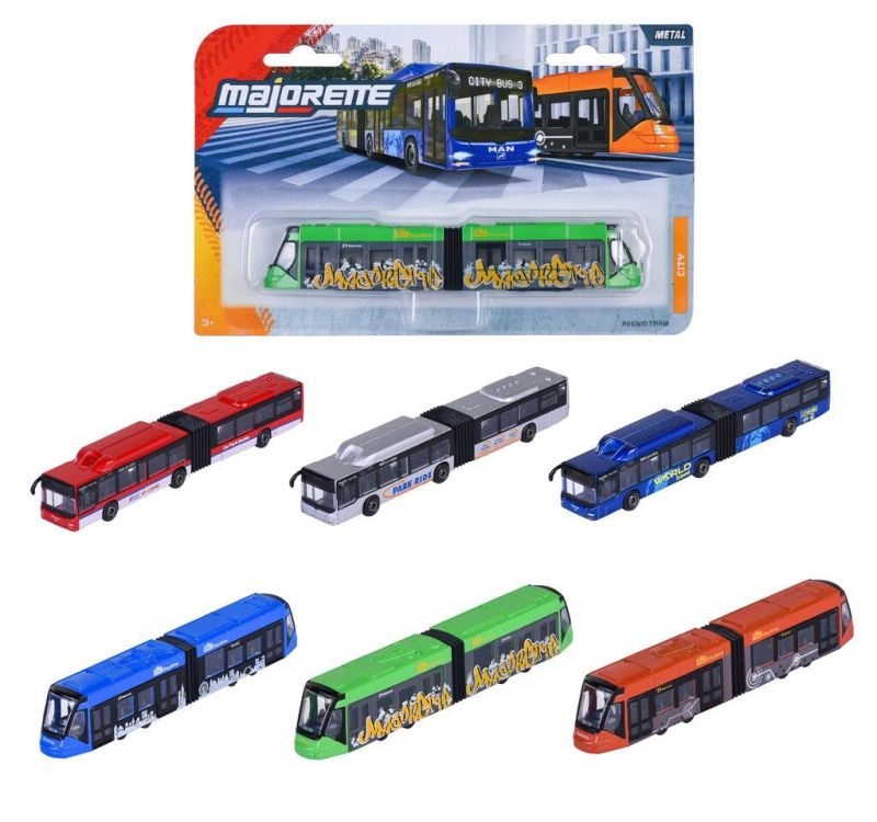 Die Cast City Man Bus or Siemens Tram Majorette - Rainbow Pacific