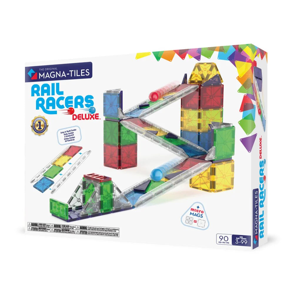 Magna-Tiles Rail Racers Deluxe 90pcs - Johnco