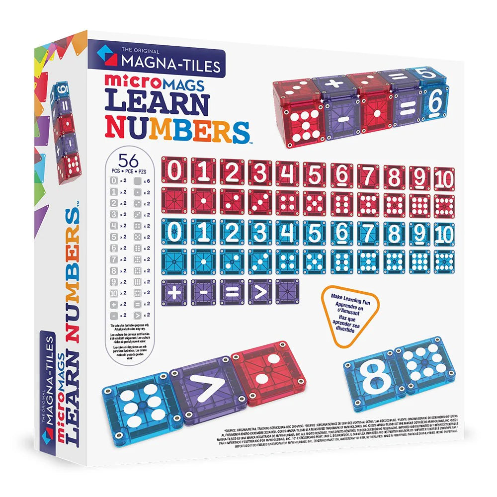 Magna-Tiles MicroMAGS Learn Numbers - Johnco Productions