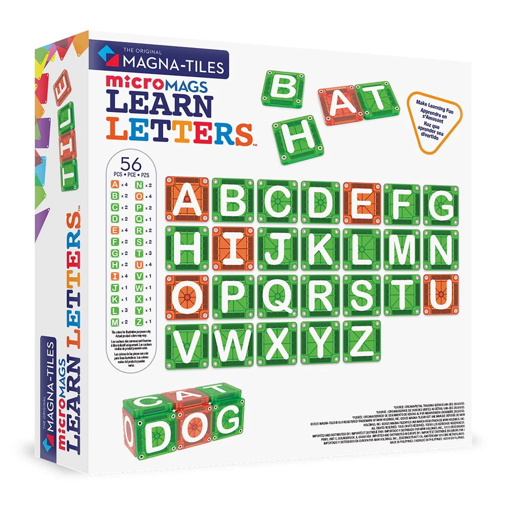 Magna-Tiles MicroMAGS Learn Letters - Johnco Productions