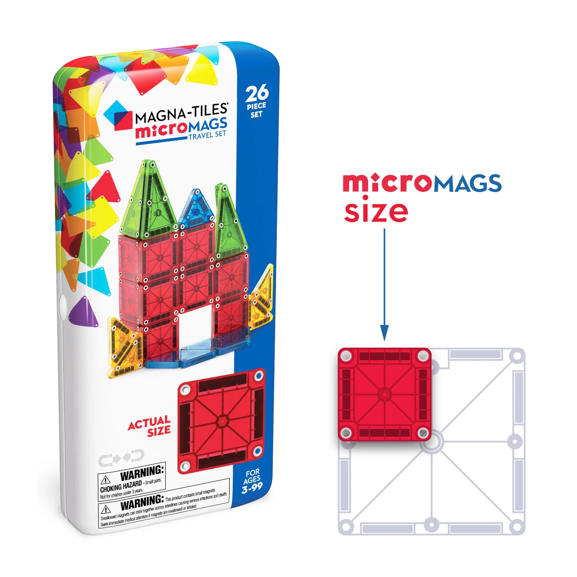 Magna-Tiles microMAGS Travel Set 26pc Set - Johnco