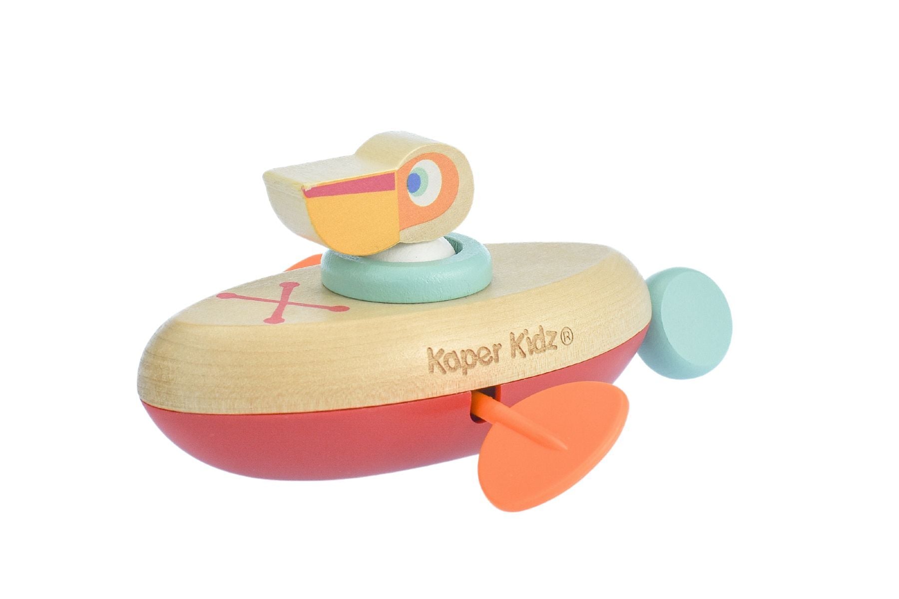 Animal Canoe Pull String Water Bath Toy Pelican - Kapper Kidz