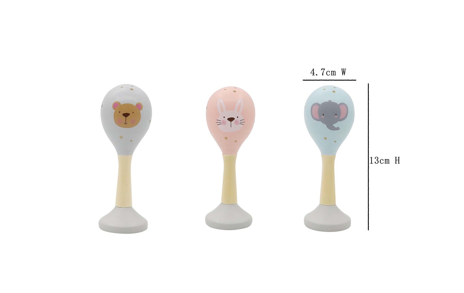 Calm & Brezy Baby Animal Maracca Rattle - Eleganter