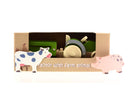 Wooden Tractor with Pig & Cow - Kaper Kidz