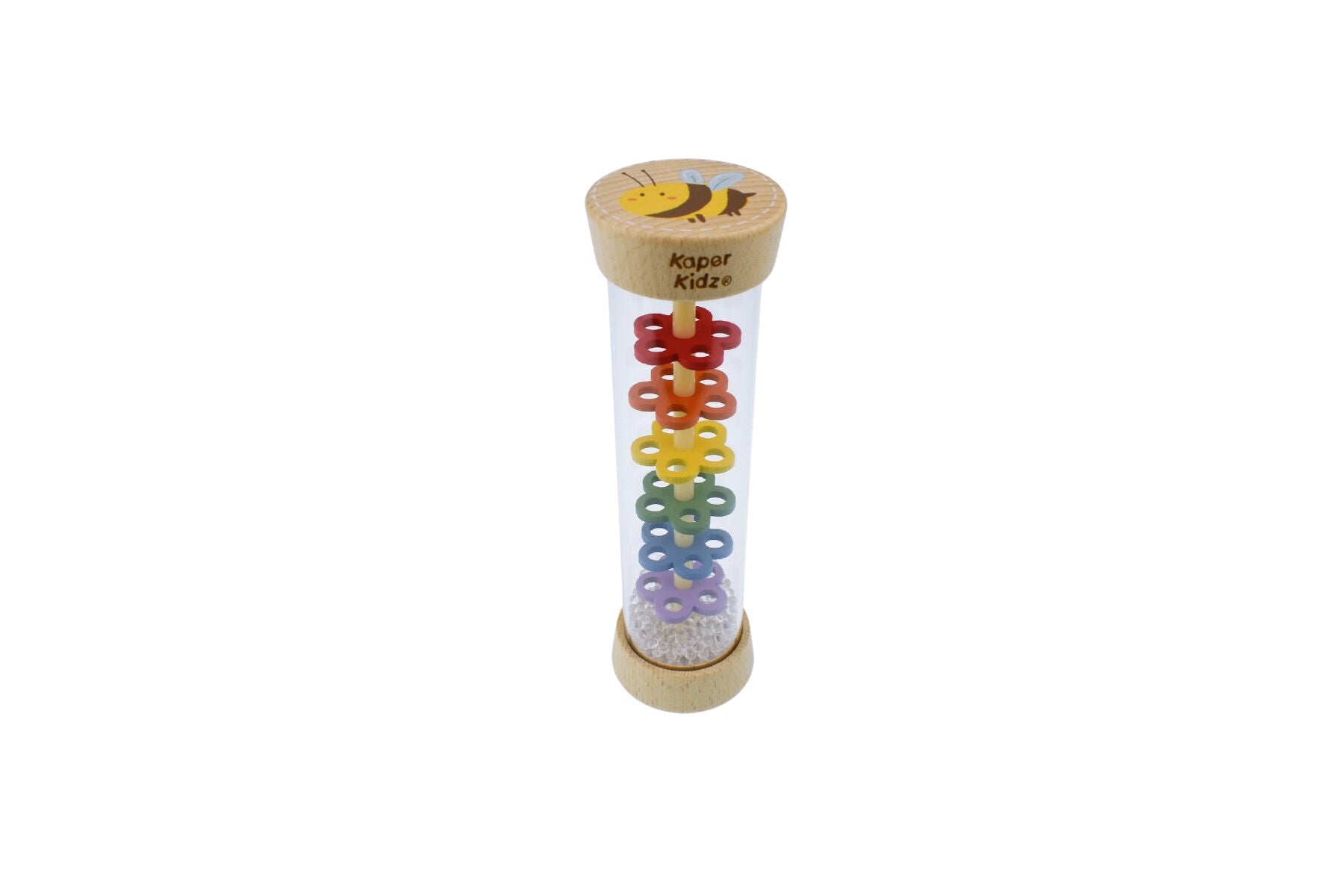 Wooden Bee Rainmaker Rattle - Kapper Kidz