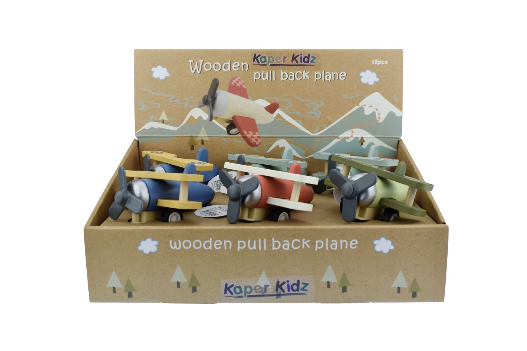 Wooden Pull Back Plane Kaper Kidz - Eleganter