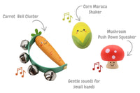 Wooden Veggie 3pc Musical Set - Eleganter