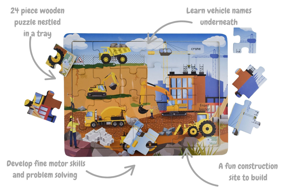 Construction Site Jigsaw Puzzle 24pcs - Eleganter