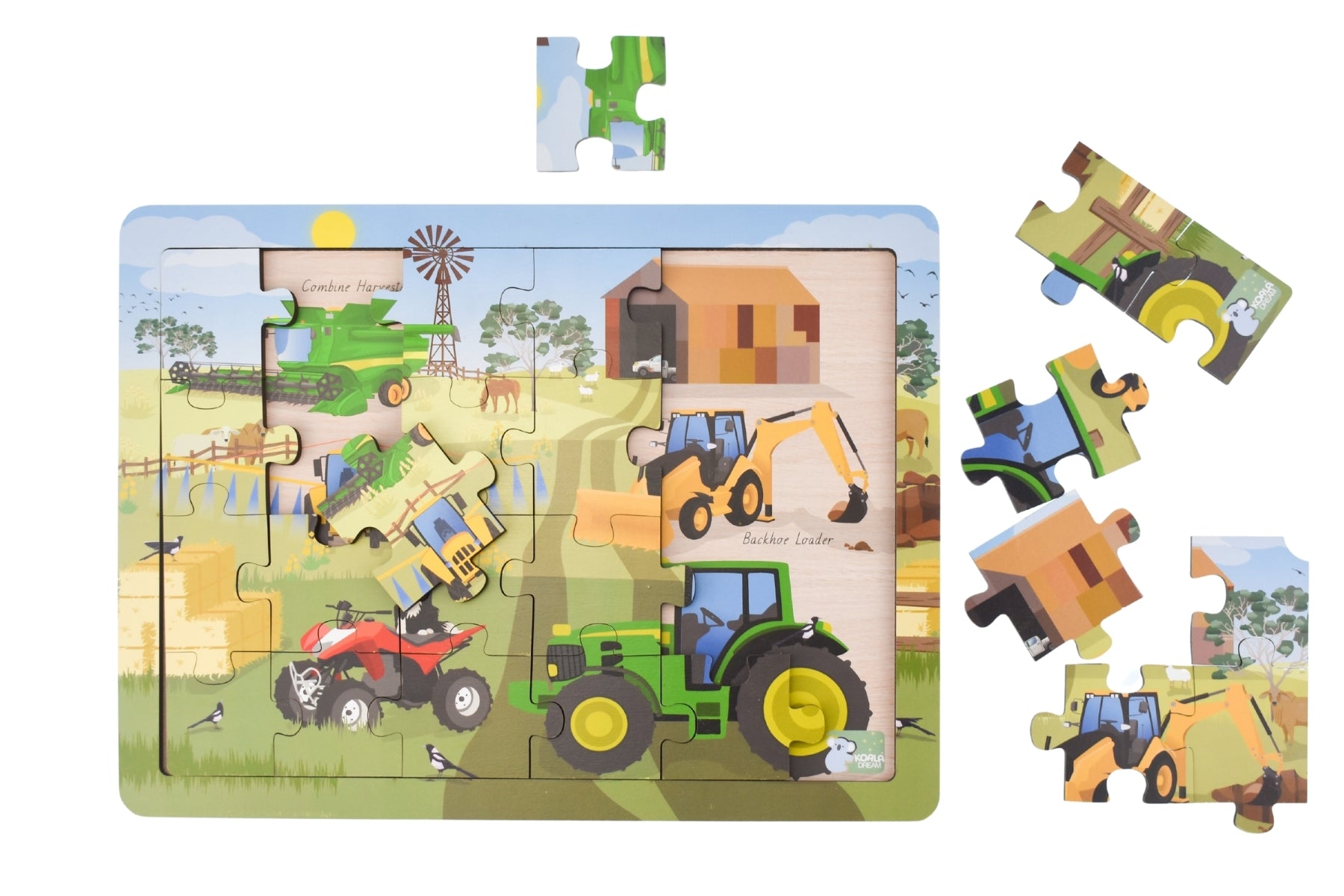 Aussie Farm Vehicles Jigsaw Puzzle - Eleganter Aust.