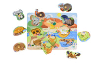2 in 1 Aussie Animals & their Babies Peg Puzzle - Koala Dream