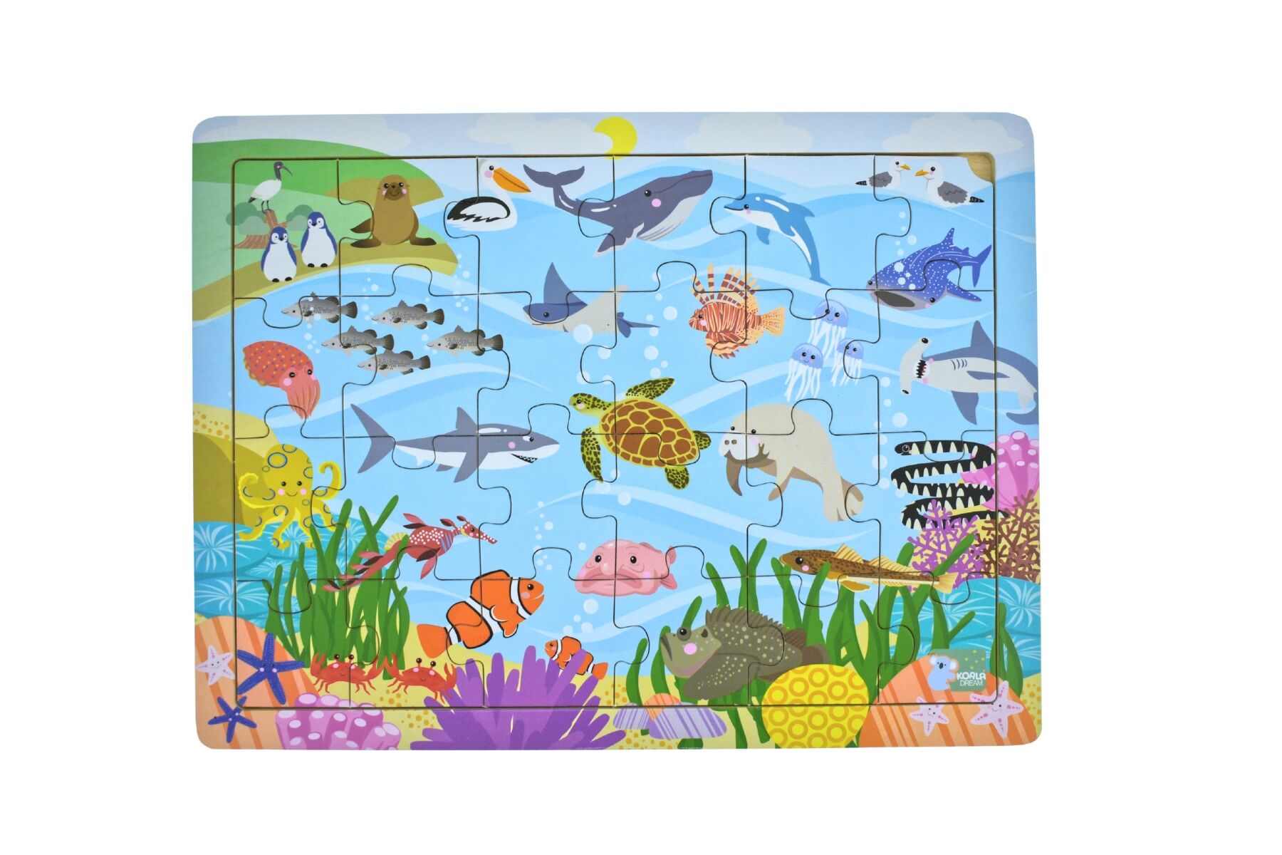 Koala Dream 24pc Aussie Sea Animals w/ Names Puzzle - Eleganter