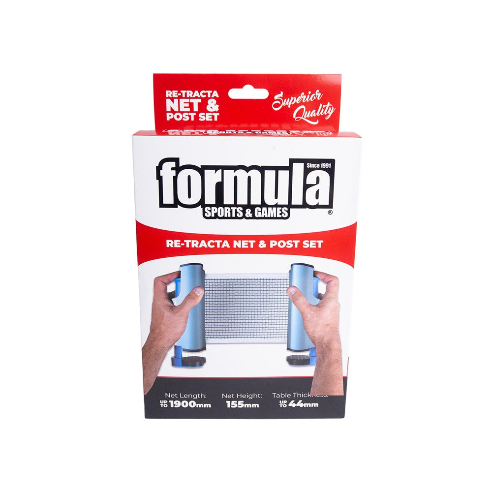 Table Tennis Re-Tracta Net & Post Set - Formula Sports