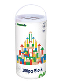 100pcs Wooden Block Set Tooky Toy - Eleganter