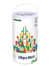 100pcs Wooden Block Set Tooky Toy - Eleganter