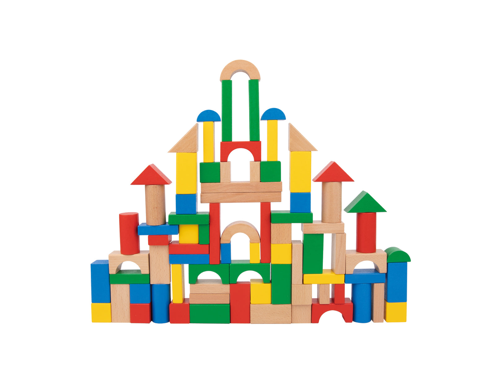 100pcs Wooden Block Set Tooky Toy - Eleganter